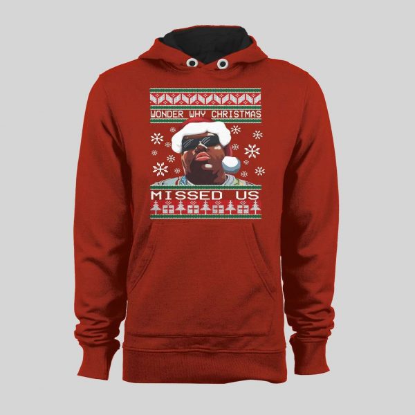 BIG POPPA WONDER WHY CHRISTMAS MISSED US CHRISTMAS HOODIE /SWEATSHIRT