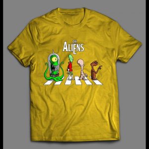 MOVIE ALIENS ABBEY ROAD PARODY SHIRT