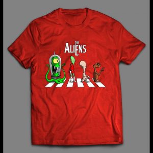 MOVIE ALIENS ABBEY ROAD PARODY SHIRT