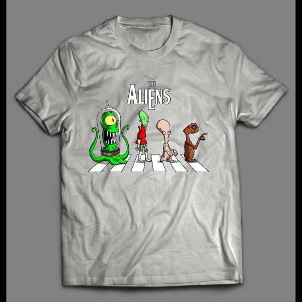 MOVIE ALIENS ABBEY ROAD PARODY SHIRT