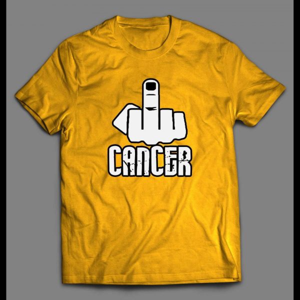 F-CANCER MIDDLE FINGER HIGH QUALITY FRONT PRINT SHIRT