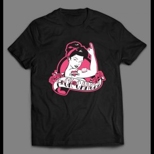 F-CANCER TATTOO GIRL HIGH QUALITY FRONT PRINT SHIRT