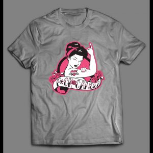 F-CANCER TATTOO GIRL HIGH QUALITY FRONT PRINT SHIRT