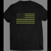 MILITARY STYLE MILITARY GREEN AMERICAN FLAG 4TH OF JULY SHIRT