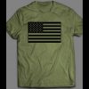 MILITARY STYLE MILITARY GREEN AMERICAN FLAG 4TH OF JULY SHIRT