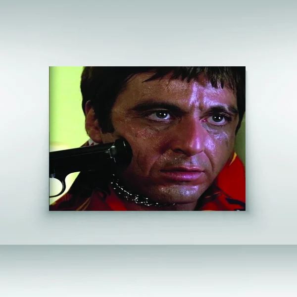 SCARFACE BATHROOM SCENE LANDSCAPE PRINT ON 11" X 14" CANVAS