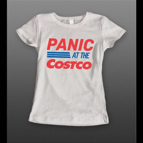 LADIES STYLE SOCIAL DISTANCING "PANIC AT THE COSTCO" SHIRT