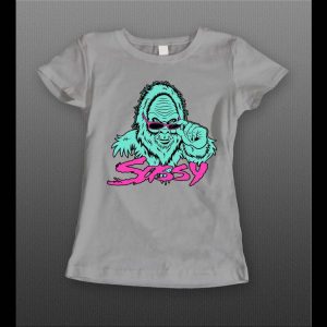 LADIES STYLE SASSY BIGFOOT HIGH QUALITY PRINT SHIRT SHIRT