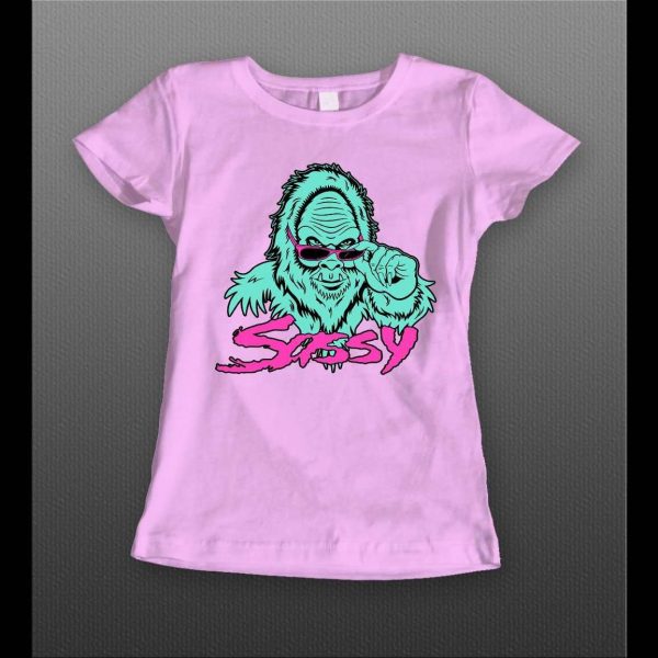 LADIES STYLE SASSY BIGFOOT HIGH QUALITY PRINT SHIRT SHIRT