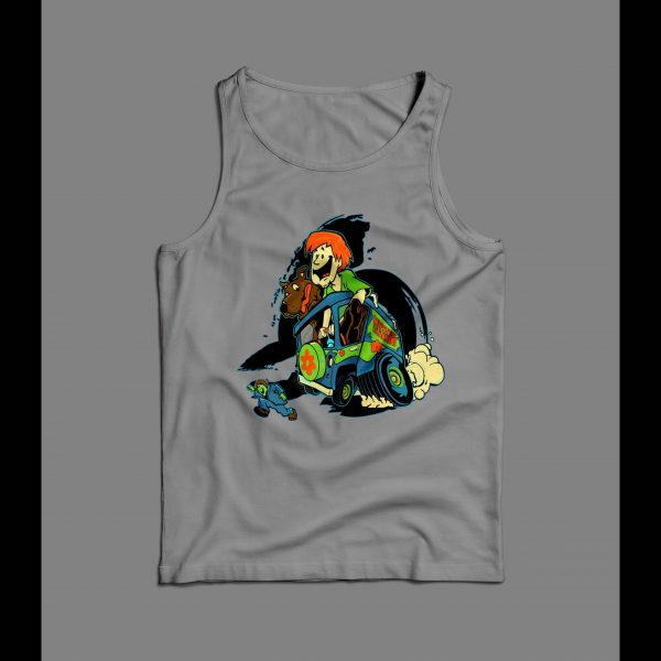 SHAGGY AND SCOOBY MYSTERY MACHINE 1980s CARTOON OLDSKOOL TANK TOP