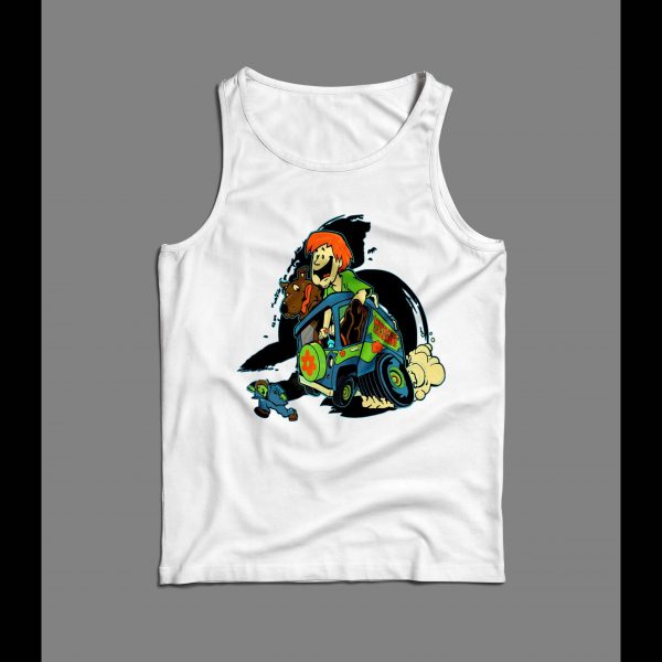 SHAGGY AND SCOOBY MYSTERY MACHINE 1980s CARTOON OLDSKOOL TANK TOP
