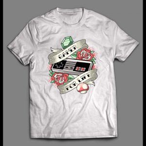 VINTAGE STYLE GAMER FOR LIFE GAMER SHIRT