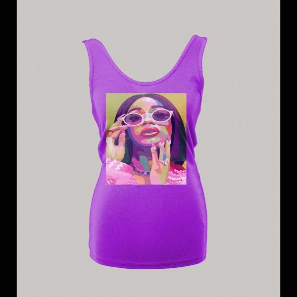 RAPPER CARDI B LADIES TANK TOP