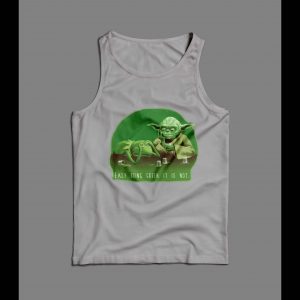 KERMIT THE FROG YODA "EASY BEING GREEN IT IS NOT" PARODY MEN'S TANK TOP