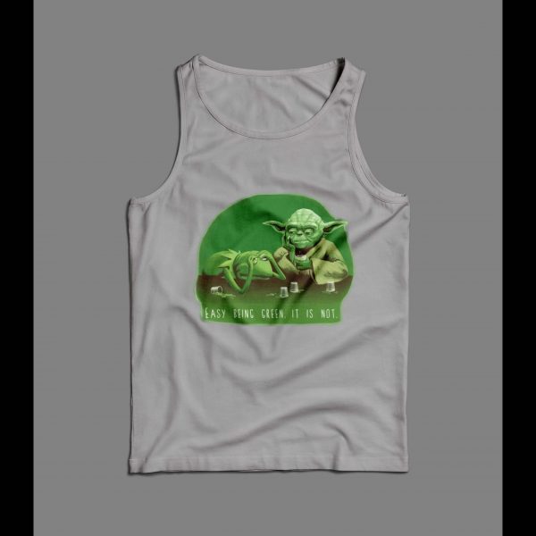KERMIT THE FROG YODA "EASY BEING GREEN IT IS NOT" PARODY MEN'S TANK TOP