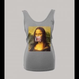 MONA LISA SUCKING ON LOLLIPOP CUSTOM OLDSKOOL LADIES TANK TOP