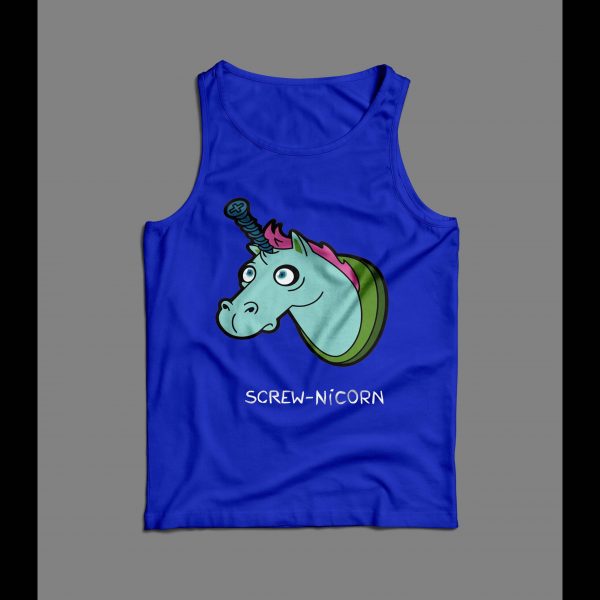SCREW-NICORN FUNNY UNICORN PARODY MEN'S TANK TOP