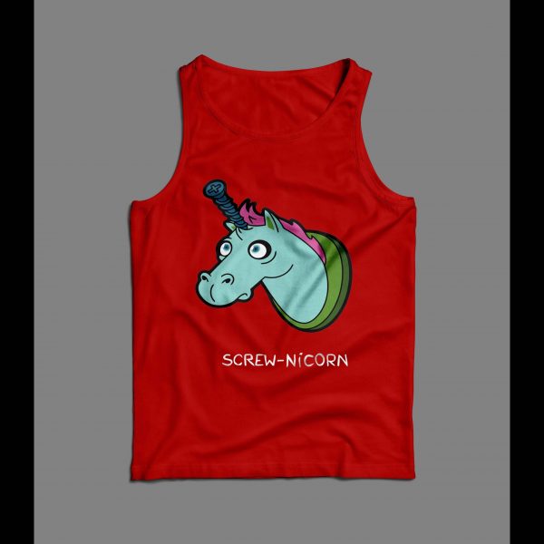 SCREW-NICORN FUNNY UNICORN PARODY MEN'S TANK TOP