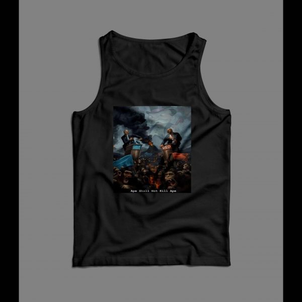 APE SHALL NOT KILL APE POLITICAL PARODY HIGH QUALITY MEN'S TANK TOP