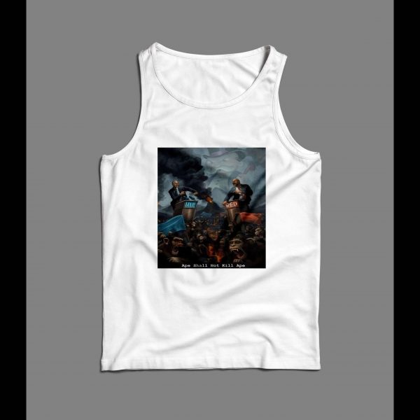 APE SHALL NOT KILL APE POLITICAL PARODY HIGH QUALITY MEN'S TANK TOP