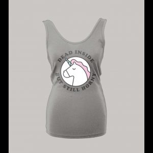 HORNY UNICORN ADULT HUMOR LADIES TANK TOP