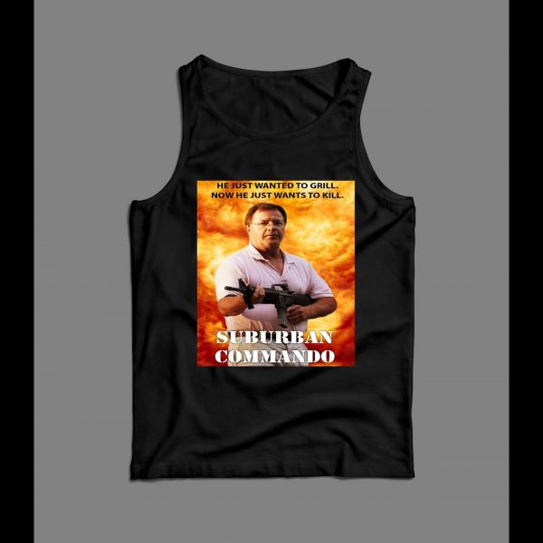 SUBURBAN COMMANDO KEN GRILL AND KILL MEME MEN'S TANK TOP