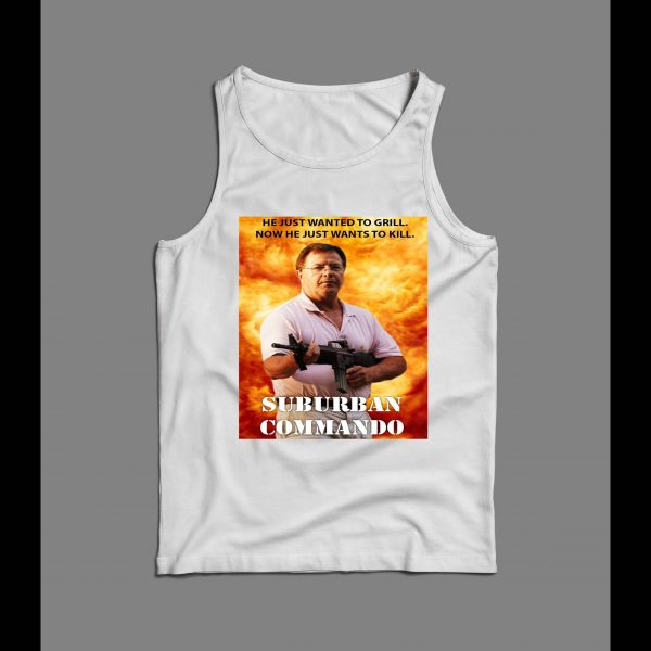 SUBURBAN COMMANDO KEN GRILL AND KILL MEME MEN'S TANK TOP