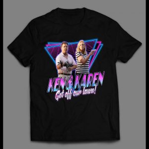 1980s RETRO STYLE KEN AND KAREN GET OFF OUR LAWN SHIRT