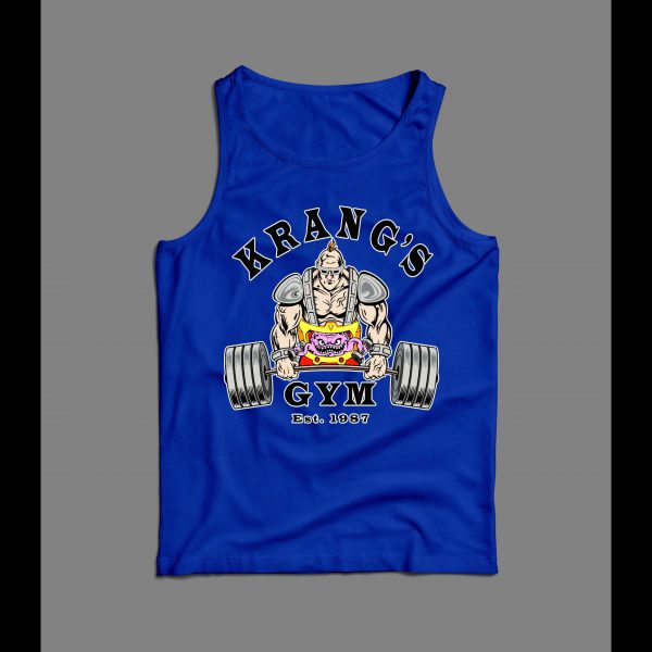 NINJA VILLAIN KRANG'S GYM FITNESS/ WORK OUT MEN'S OLDSKOOL TANK TOP