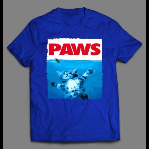 SHARK MOVIE PARODY "PAWS" OLDSKOOL ART SHIRT