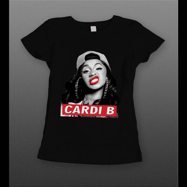 HIP HOP CARDI B SUPREME PARODY OLDSKOOL HIGH QUALITY LADIES SHIRT