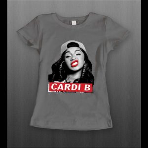 HIP HOP CARDI B SUPREME PARODY OLDSKOOL HIGH QUALITY LADIES SHIRT