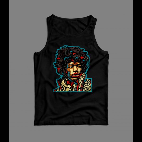 LEGENDARY GUITARIST JIMI HENDRIX ABSTRACT ART MEN'S TANK TOP