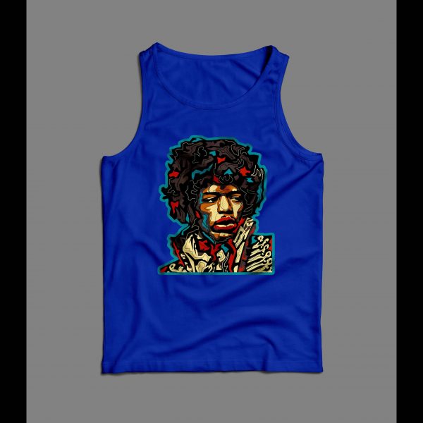 LEGENDARY GUITARIST JIMI HENDRIX ABSTRACT ART MEN'S TANK TOP