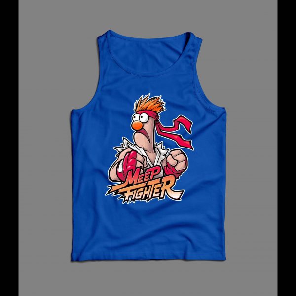 THE MUPPETS BEAKER VIDEO GAME PARODY MEEP FIGHTER GAMER MEN'S TANK TOP