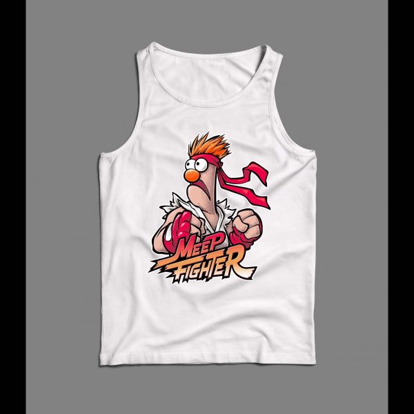 THE MUPPETS BEAKER VIDEO GAME PARODY MEEP FIGHTER GAMER MEN'S TANK TOP