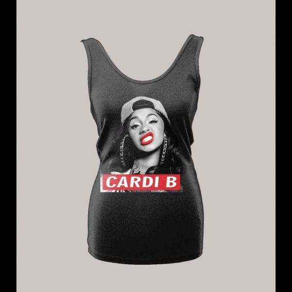 HIP HOP CARDI B SUPREME PARODY OLDSKOOL HIGH QUALITY LADIES TANK TOP