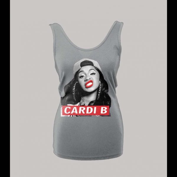 HIP HOP CARDI B SUPREME PARODY OLDSKOOL HIGH QUALITY LADIES TANK TOP