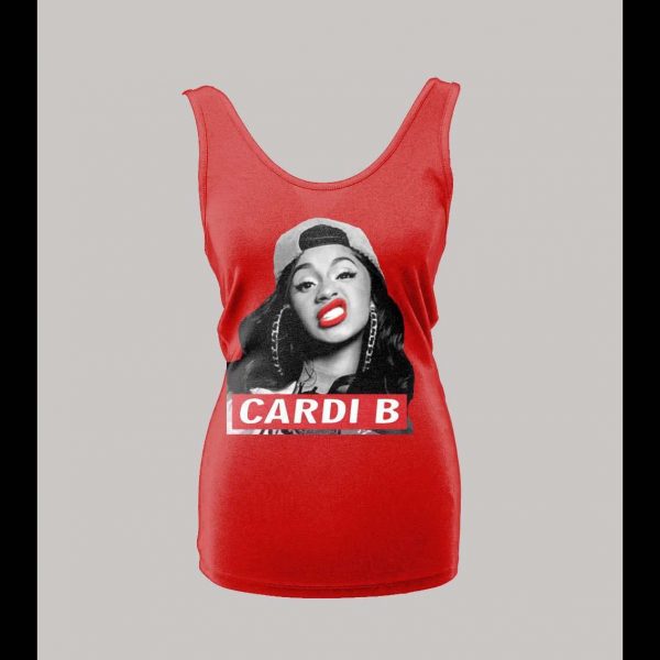HIP HOP CARDI B SUPREME PARODY OLDSKOOL HIGH QUALITY LADIES TANK TOP