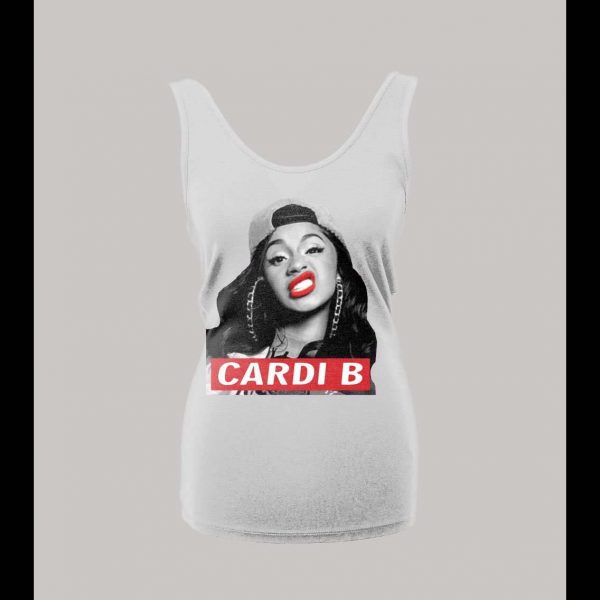 HIP HOP CARDI B SUPREME PARODY OLDSKOOL HIGH QUALITY LADIES TANK TOP