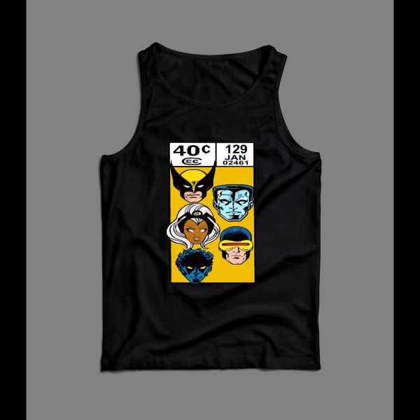 VINTAGE X-MEN COMIC BOOK PRICE STRIP ART MEN'S TANK TOP