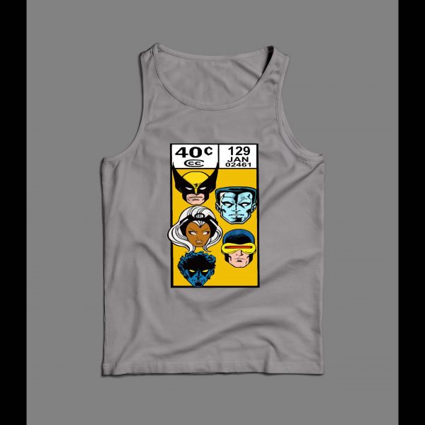 VINTAGE X-MEN COMIC BOOK PRICE STRIP ART MEN'S TANK TOP