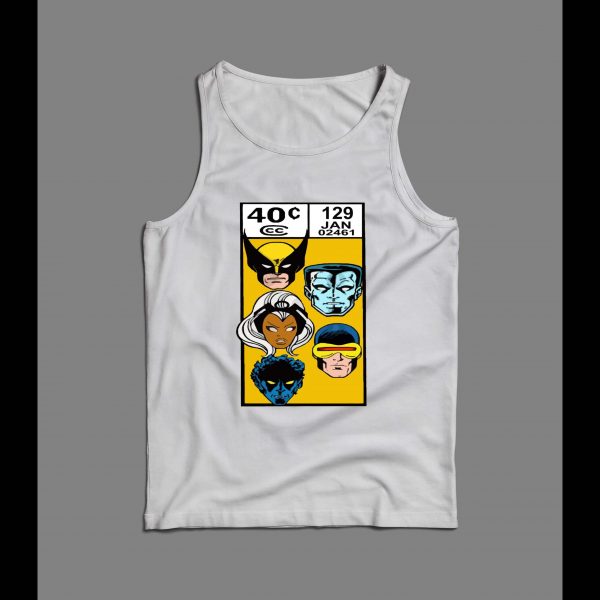 VINTAGE X-MEN COMIC BOOK PRICE STRIP ART MEN'S TANK TOP