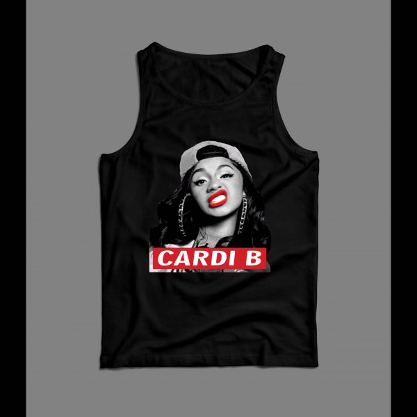 HIP HOP CARDI B SUPREME PARODY OLDSKOOL HIGH QUALITY MEN'S TANK TOP