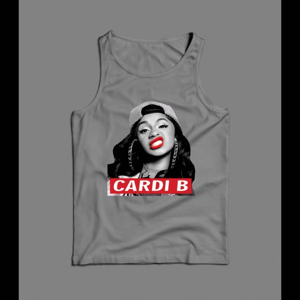 HIP HOP CARDI B SUPREME PARODY OLDSKOOL HIGH QUALITY MEN'S TANK TOP