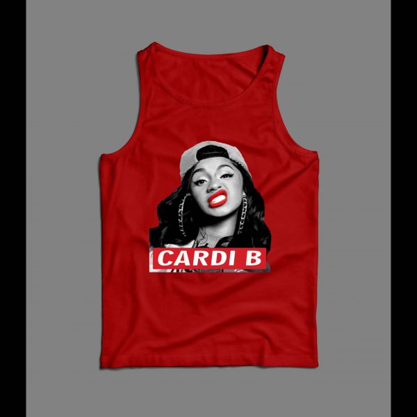 HIP HOP CARDI B SUPREME PARODY OLDSKOOL HIGH QUALITY MEN'S TANK TOP