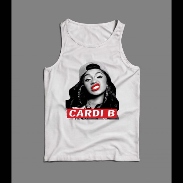 HIP HOP CARDI B SUPREME PARODY OLDSKOOL HIGH QUALITY MEN'S TANK TOP