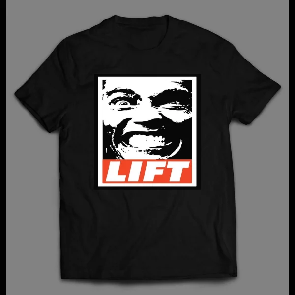 ARNOLD SCHWARZENEGGER OBEY PARODY "LIFT" WORK OUT GYM SHIRT