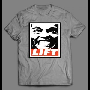 ARNOLD SCHWARZENEGGER OBEY PARODY "LIFT" WORK OUT GYM SHIRT