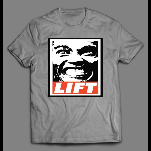 ARNOLD SCHWARZENEGGER OBEY PARODY "LIFT" WORK OUT GYM SHIRT